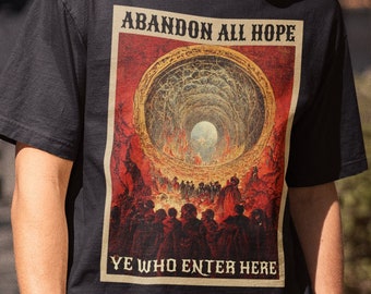 Dante Quote Shirt Literary Shirt Dantes Inferno Divine Comedy Renaissance Shirt Bookish Shirt Dark Academia Clothing Hell Shirt Literature