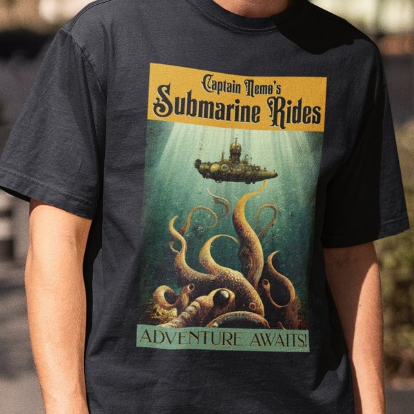 Jules Verne Shirt Literary Shirt Poet Shirt 20,000 Leagues Under the Sea Shirt Literature Shirt Bookish Shirts Dark Academia Clothing