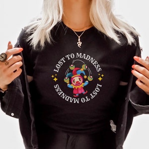 Dark Clowncore Shirt Weirdcore Clown Tshirt Clowncore Clothing Tee Scary Clown Core Aesthetic T-shirt Lost to Madness Creepy Circus T Shirt