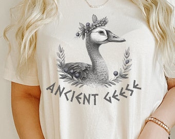 Ancient Geese Shirt Funny Greek Mythology Shirt Dark Academia Shirt Ancient Greek Dark Academia Clothing Literary Shirt