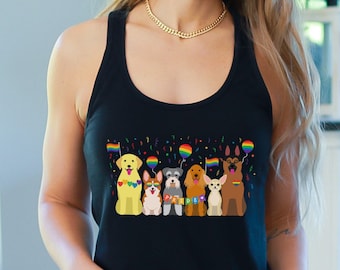 Gay Pride Dogs Tank Top Gay Dog Tank Top Dog Pride Parade Tank Queer Shirt Subtle Gay Pride Shirt LGBTQ Shirt Pride Month Tank Top