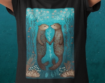 Cute Otter Shirt Ocean Shirt Sea Animals Shirt Otter Gifts Sea Otter Gift Animal Lover Shirt Sea Creature Tee Ocean Animal T Shirt