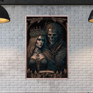 Hadès et Perséphone Art Print Mythologie grecque Art Print Mythologie grecque affiche Mythologie Wall Art Greek Wall Art Tarot Card Art