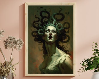Medusa Art Medusa Wall Art Medusa Art Print Medusa Poster Medusa Decor Greek Mythology Art Medusa Print Medusa Wall Decor Mythology Wall Art