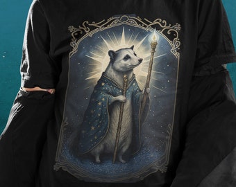 Celestial Possum Shirt Tarot Card Shirt Opossum Shirt Tarot Shirt Tarot Shirts Women Tarot Card T Shirt Possum Gifts Mystical Shirt
