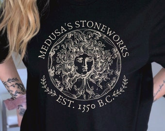 Mythology Shirt Poet Shirt Dark Academia Clothing Medusa Shirt Literary Shirt Literature Shirt Librarian Book Club Library T-Shirt