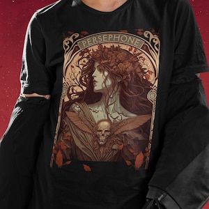 Persephone Tarot Card Shirt Mythology Shirt Poet Shirt Greek Mythology Tarot Card T Shirt Olympus Mystical Shirt Tarot Shirts Women