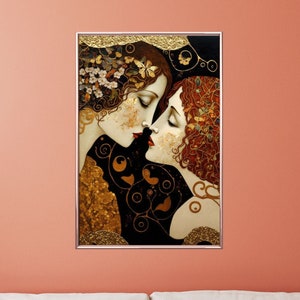 Jaren 1920 Vintage stijl Sapphic Art Print Art Deco Lesbian Wall Art Sapphic Queer Art Lesbian Art Print Queer Art Print WLW Art Lesbian Poster