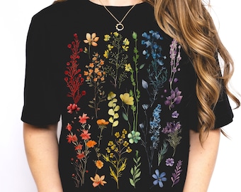 Gay Pride Wildflowers Shirt Subtle Pride Shirt Discreet Pride Shirt Subtle Gay Pride Pride Outfit Rainbow Flowers Shirt LGBTQ Pride