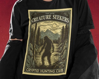 Creature Seekers Cryptid Hunting Club Shirt Cryptid Shirt Cryptidcore Shirt Crytozoology Shirt Bigfoot Shirt Sasquatch Shirt Mothman Shirt