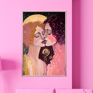 Sapphic Art Lesbian Art Sapphic Art Print Sapphic Queer Art Lesbian Art Print Queer Art Print WLW Art Lesbian Wall Art Subtle Pride Print