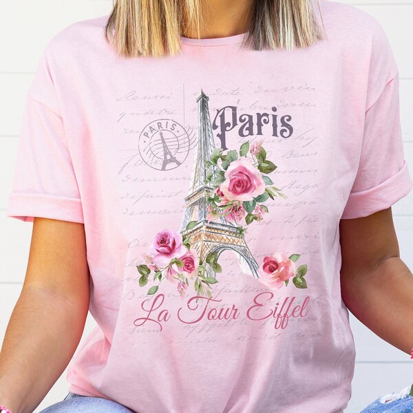 Hot Pink “Bonjour Paris” Statement Tee