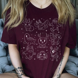 Celestial Cryptid Shirt Cryptidcore T-Shirt Cryptozoology Shirt Cute Cryptid Tee Baby Cryptids Mothman Shirt Bigfoot Shirt Sasquatch