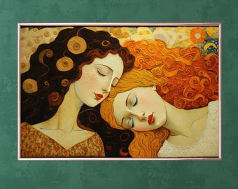 Sapphic Art Lesbian Art Sapphic Art Print Sapphic Queer Art Lesbian Art Print Queer Art Print WLW Art Lesbian Wall Art Subtle Pride Art
