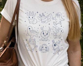 Celestial Cryptid Shirt Cryptidcore T-Shirt Cryptozoology Shirt Cute Cryptid Tee Baby Cryptids Mothman Shirt Bigfoot Shirt Sasquatch Shirt