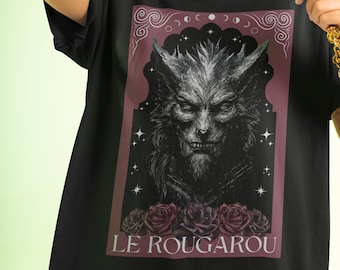Rougarou Shirt Cryptid Shirt Rougarou Tarot Card T Shirt Cryptid Tarot Shirt Supernatural Shirt Cryptids T-Shirt Cryptidcore Shirt