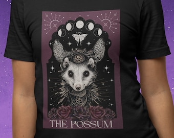 The Possum Tarot Card Shirt Possum Shirt Opossum Shirt Tarot Shirt Tarot Shirts Women Tarot Card T Shirt Possum Gifts Mystical Shirt