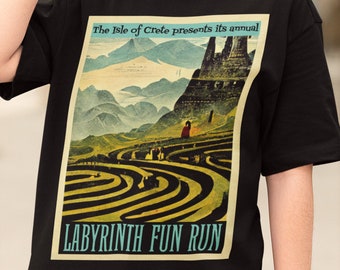 Labyrinth Vintage Poster Shirt Greek Mythology Shirt Dark Academia Clothing Literary Shirt Bookish Shirt Greek Gods Funny Greek Myth Shirt