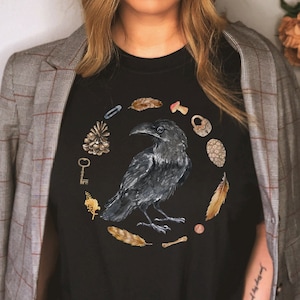 Crowcore Shirt Vulture Culture Shirt Raven Shirt Dark Academia Shirt Goblincore Shirt Dark Cottagecore Shirt Dark Academia Clothing