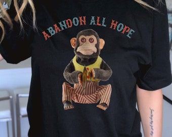 Dark Clowncore Shirt Weirdcore Clown Tshirt Clowncore Clothing Tee Scary Clown Core Aesthetic T-shirt Evil Monkey Creepy Circus Tee