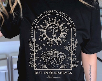 Dichter Shirt Shakespeare T Shirt Dark Academia Kleding Literaire Shirt Literatuur Shirt Boekenclub Shirt Mystieke Shirt Bibliotheek T-Shirt