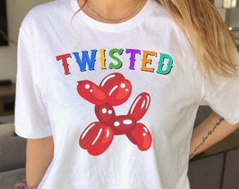 Clowncore Camisa Weirdcore Clown camiseta Clowncore Ropa Camiseta Clown Core Camiseta estética Dreamcore Kidcore Twisted Balloon Animal Shirt