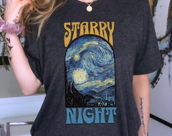 Van Gogh Shirt Vincent Van Gogh Künstler Shirt Van Gogh Kleidung Van Gogh Geschenke Sternennacht Shirt Gute Energie Shirt Kunstlehrer Shirt