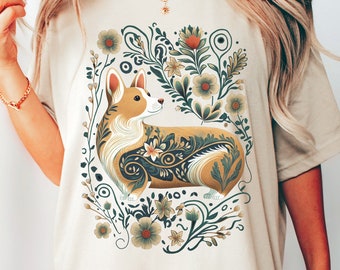 Cottagecore Corgi Shirt Corgi Mom Shirt Corgi Tshirt Cottagecore Shirt Cottagecore Clothes Corgi Lover Gift Corgi Dog Shirt