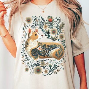 Cottagecore Corgi Shirt Corgi Mom Shirt Corgi Tshirt Cottagecore Shirt Cottagecore Clothes Corgi Lover Gift Corgi Dog Shirt