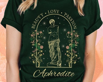 Mythology Shirt Aphrodite Shirt Greek Mythology Poet Shirt Dark Academia Clothing Literary Shirt Literature Shirt Librarian Book Club Shirt