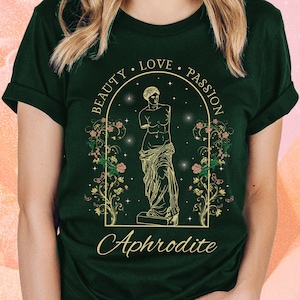 Mythology Shirt Aphrodite Shirt Greek Mythology Poet Shirt Dark Academia Clothing Literary Shirt Literature Shirt Librarian Book Club Shirt
