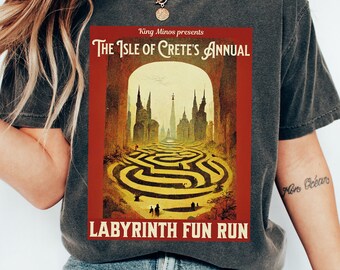 Labyrinth Vintage Poster Comfort Colors Shirt Greek Mythology Shirt Dark Academia Clothing Literary Shirt Bookish Shirt Greek Gods
