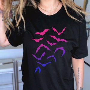 Pride Bats Shirt Subtle Bi Pride Tshirt Pride Clothing Discreet Pride Tee Bisexual Pride Bat T-Shirt Subtle LGBTQ Shirt Queer Tshirt
