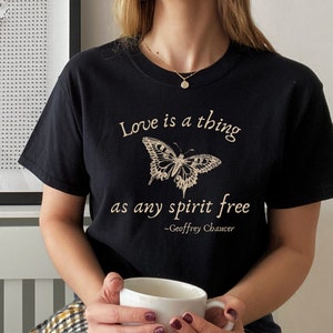 Poet Shirt Geoffrey Chaucer T Shirt Dark Academia Clothing Bookish Shirts Literary Tee Literature TShirt Librarian Book Club Library T-Shirt