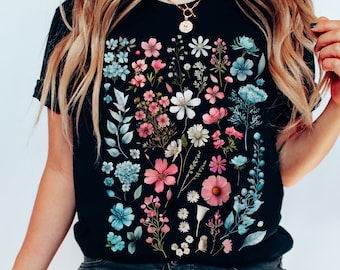 Trans Pride Wildflowers Shirt Subtle Trans Pride Shirt Trans Shirt Discreet Pride Shirt Pride Outfit Trans Flower Shirt LGBTQ Pride Shirt