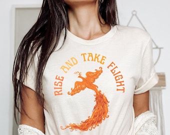 Phoenix Shirt Growth Mindset Shirt Optimist Shirt Phoenix Rising Mythology Shirt Good Energy Shirt Mystical Shirt Personal Growth T-Shirt
