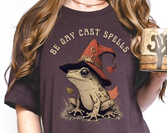 Be Gay Cast Spells Gay Pride Frog Shirt Cottagecore Pride Shirt Goblincore Shirt Sutil Pride Shirt Sutil Gay Pride Cottagecore Queer Shirt
