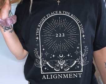 222 Angel Number Tshirt Angel Aesthetic Angel Number Shirt Angel Numbers Tee Numerology Mystical Shirt Celestial Shirt Moth Shirt