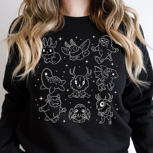 Cryptid Sweatshirt Cryptidcore Shirt Cryptozoology Shirt Cute Cryptid Sweater Baby Cryptids Mothman Shirt Bigfoot Shirt Sasquatch Shirt