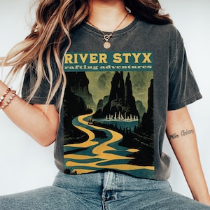 River Styx Rafting Adventures Comfort Colors Shirt Greek Mythology Shirt Dark Academia Clothing Literary Shirt Bookish Shirt Greek Gods