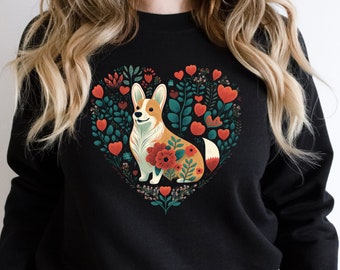 Cottagecore Corgi Sweatshirt Corgi Mom Shirt Corgi Sweater Cottagecore Sweatshirt Cottagecore Clothes Corgi Lover Gift Floral Corgi Dog