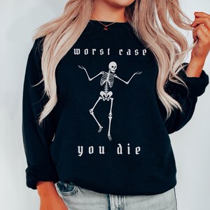 Pastel Goth Sweatshirt Skeleton Sweatshirt Pastel Grunge Sweater Soft Goth Shirt Mall Goth Shirt Goth Clothes Emo Sweatshirt Skeleton Shirt