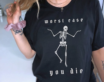 Pastel Goth Shirt Skeleton Shirt Pastel Grunge Tee Soft Goth TShirt Mall Goth T-Shirt Goth Clothes Emo Shirt Skeleton Tee