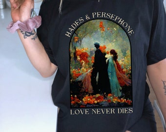 Hades und Persephone Mythologie Shirt Persephone Shirt Dichter Shirt Literarisches Shirt Dark Academia Kleidung griechische Mythologie Olymp