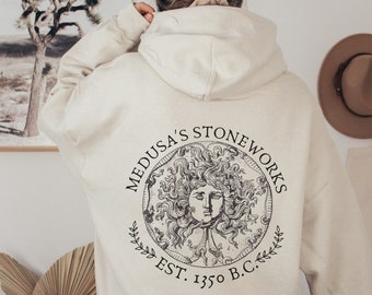 Medusa Hoodie Greek Mythology Sweatshirt Dark Academia Clothing Literary Sweatshirt Literature Hoodie Greek Goddess Sweatshirt