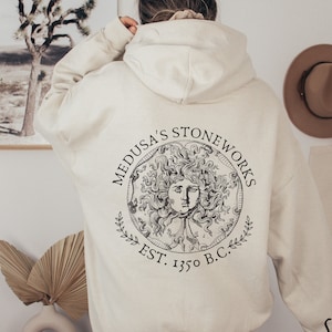 Medusa Hoodie Greek Mythology Sweatshirt Dark Academia Clothing Literary Sweatshirt Literature Hoodie Greek Goddess Sweatshirt