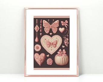 Coquette Room Decor Coquette Aesthetic Coquette Poster Coquette Art Print Coquette Wall Art Room Decor For Teens Esthetician Decor
