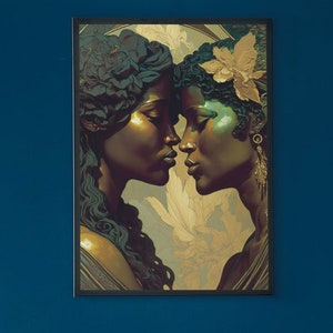 Sapphic Art Lesbian Art Sapphic Art Print Queer Art Lesbian Art Print WLW Art Lesbian Wall Art Subtle Pride Art Lesbian Poster Lesbian Gift