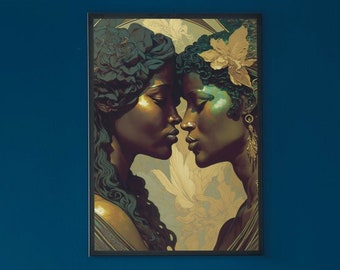 Sapphic Art Lesbian Art Sapphic Art Print Queer Art Lesbian Art Print WLW Art Lesbian Wall Art Subtle Pride Art Lesbian Poster Lesbian Gift