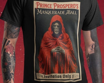 Masque of the Red Death Shirt Edgar Allan Poe Shirt Mask of the Red Death Shirt Literary Shirt Bookish Shirt Dark Academia Clothes